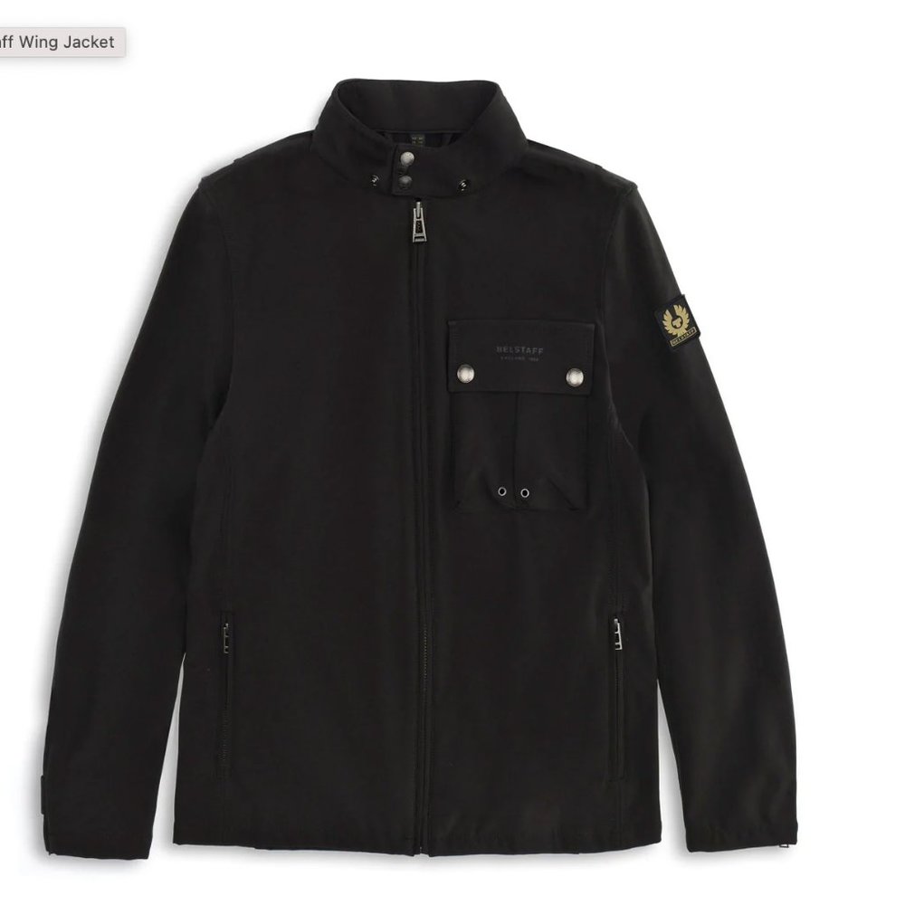 Belstaff Wing Jacket (38US, Black, Soft Shell, Water Repellant)